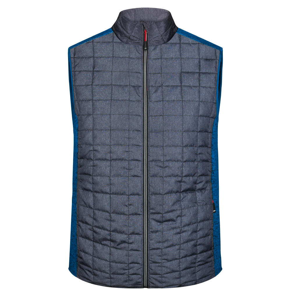 Men's Knitted Hybrid Vest-Weste im stylischen Materialmix