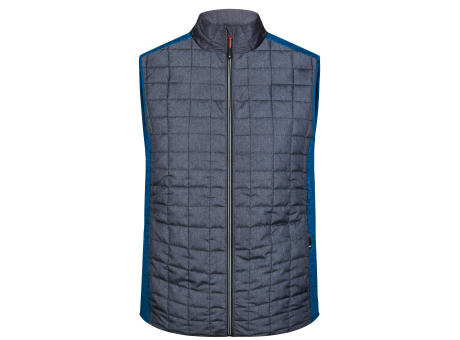 Men's Knitted Hybrid Vest-Weste im stylischen Materialmix