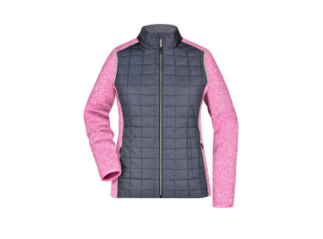 Ladies' Knitted Hybrid Jacket-Strickfleecejacke im stylischen Materialmix