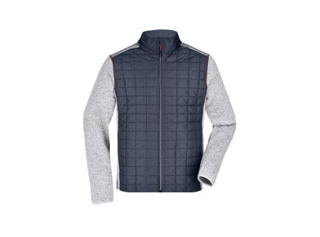 Men's Knitted Hybrid Jacket-Strickfleecejacke im stylischen Materialmix