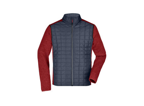 Men's Knitted Hybrid Jacket-Strickfleecejacke im stylischen Materialmix