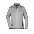 Ladies' Knitted Fleece Jacket - Modische Strickfleece Jacke mit Stehkragen