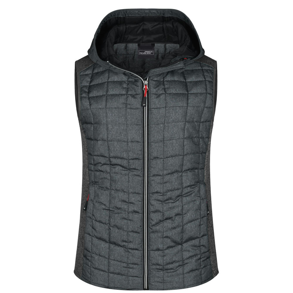 Ladies' Knitted Hybrid Vest - Weste im stylischen Materialmix