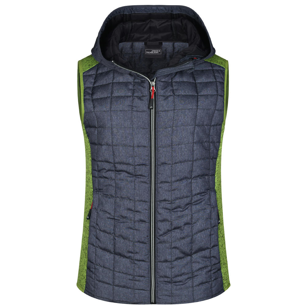 Ladies' Knitted Hybrid Vest-Weste im stylischen Materialmix