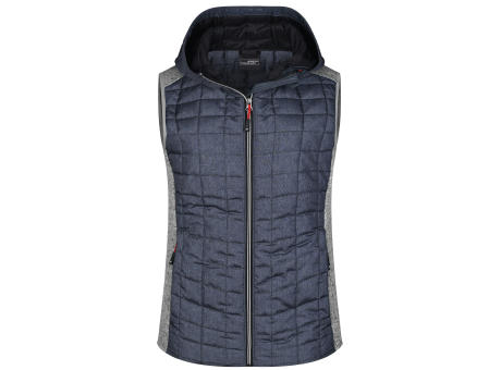 Ladies' Knitted Hybrid Vest-Weste im stylischen Materialmix