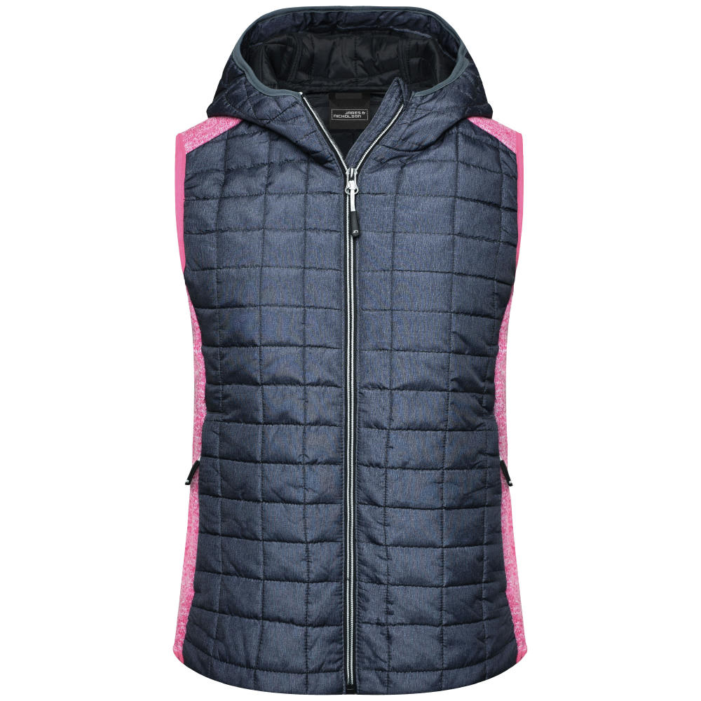 Ladies' Knitted Hybrid Vest-Weste im stylischen Materialmix