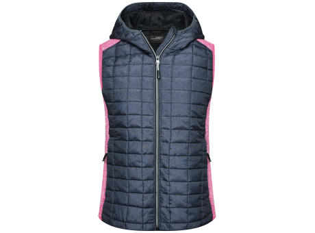 Ladies' Knitted Hybrid Vest-Weste im stylischen Materialmix