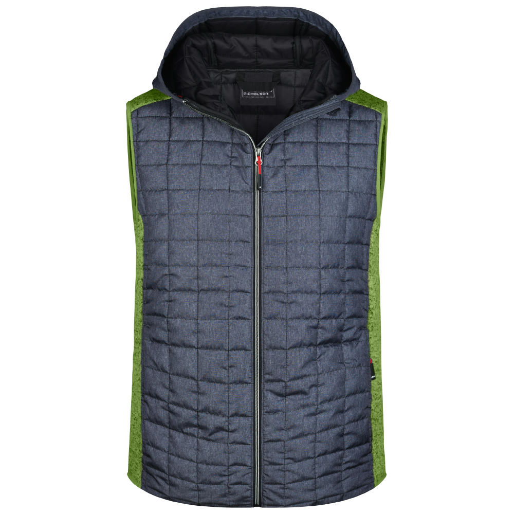 Men's Knitted Hybrid Vest-Weste im stylischen Materialmix