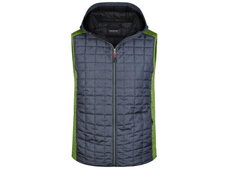 Men's Knitted Hybrid Vest-Weste im stylischen Materialmix