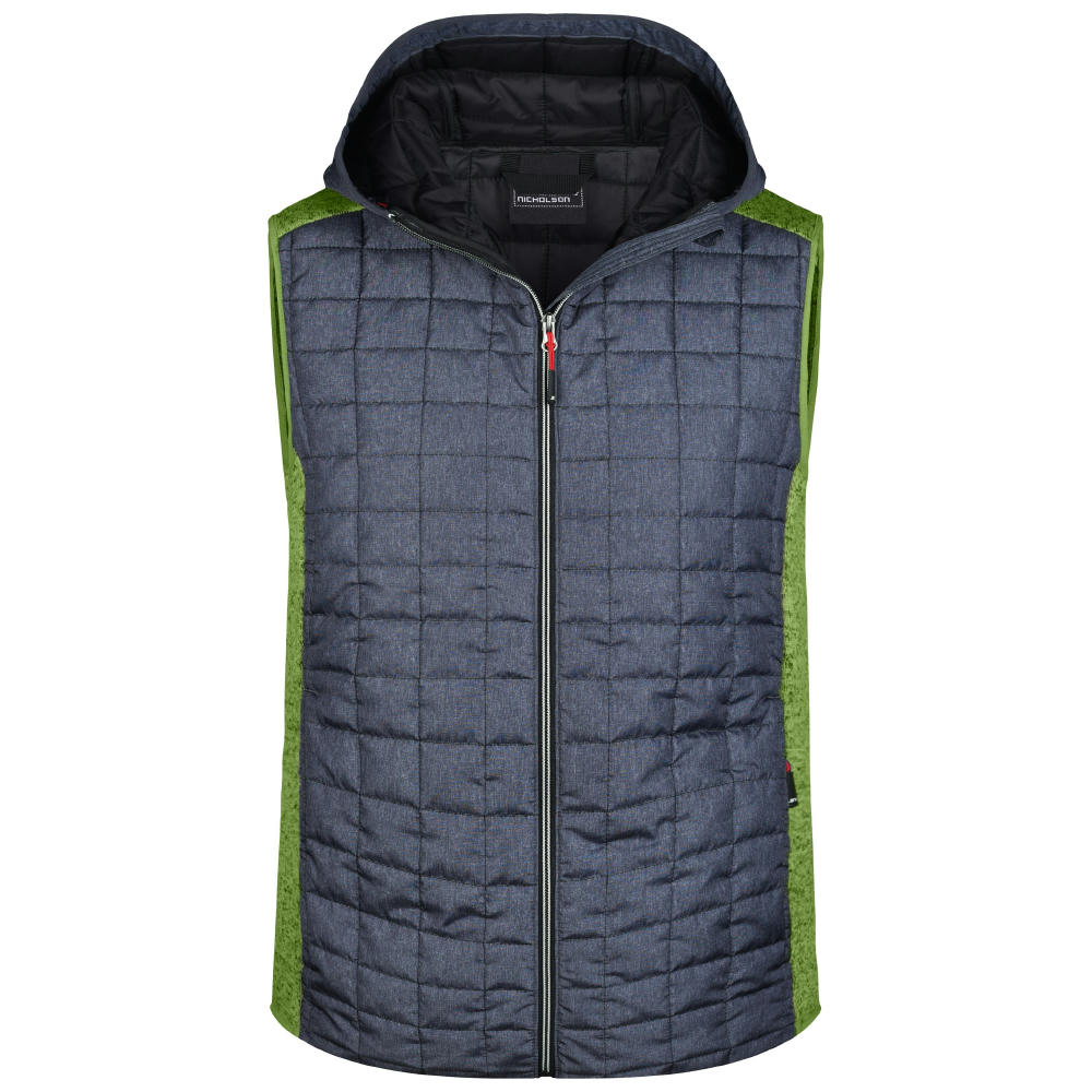 Men's Knitted Hybrid Vest - Weste im stylischen Materialmix