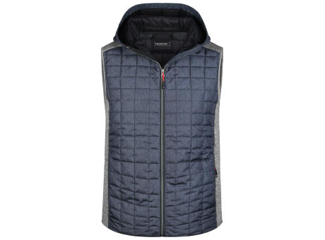 Men's Knitted Hybrid Vest-Weste im stylischen Materialmix