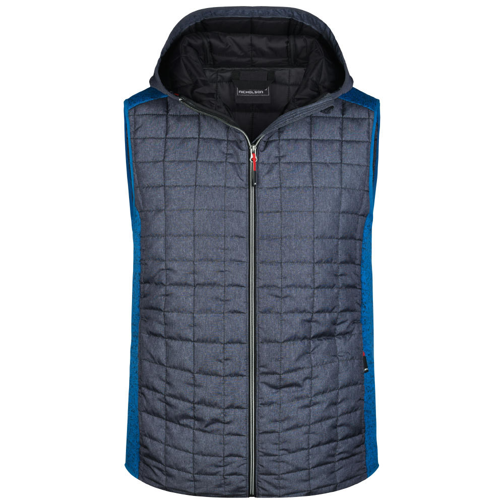 Men's Knitted Hybrid Vest-Weste im stylischen Materialmix