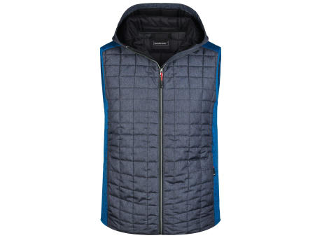 Men's Knitted Hybrid Vest-Weste im stylischen Materialmix