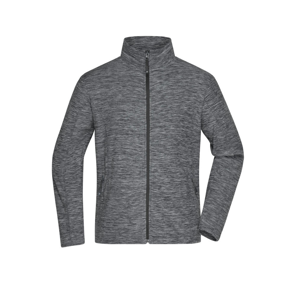 Men's Fleece Jacket-Fleecejacke in modischer Melange-Optik