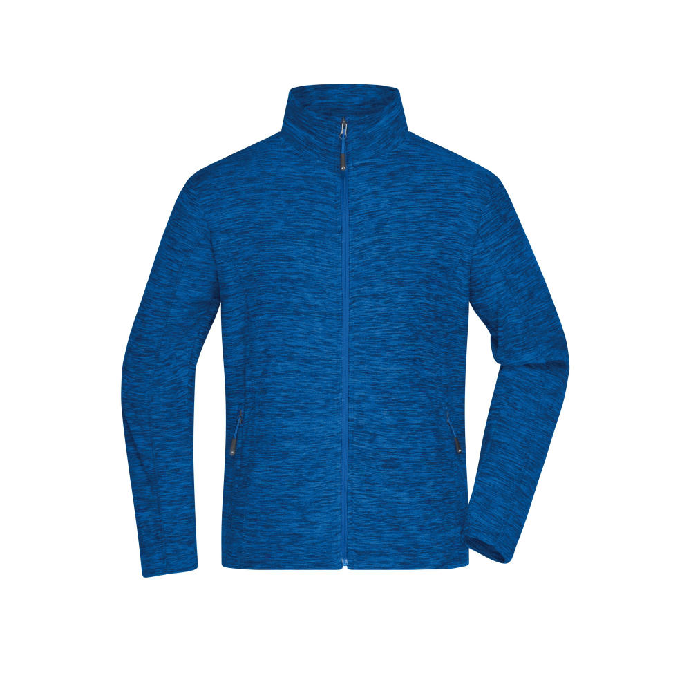 Men's Fleece Jacket-Fleecejacke in modischer Melange-Optik