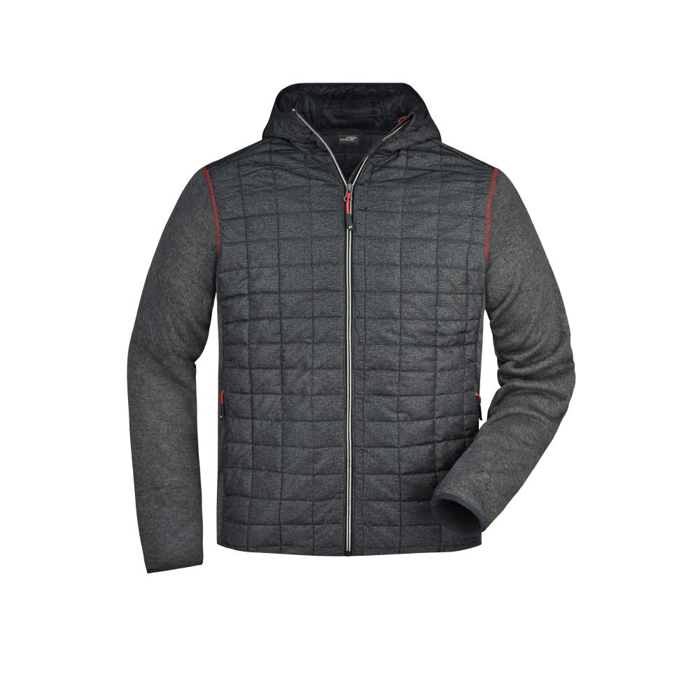 Men's Knitted Hybrid Jacket - Strickfleecejacke im stylischen Materialmix