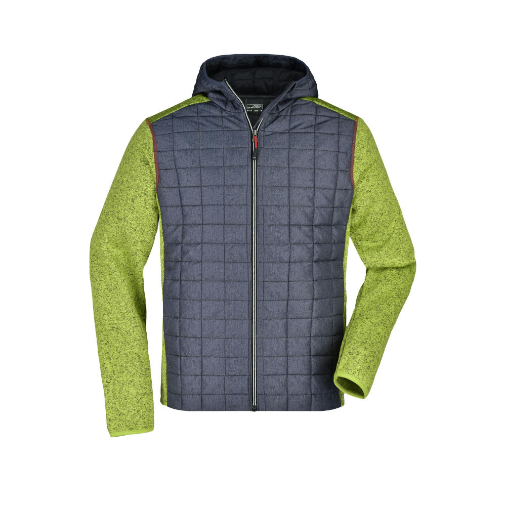 Men's Knitted Hybrid Jacket - Strickfleecejacke im stylischen Materialmix