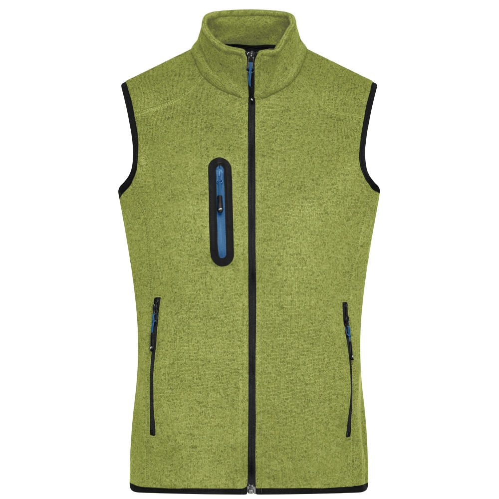 Ladies' Knitted Fleece Vest - Strickfleece Weste mit Stehkragen