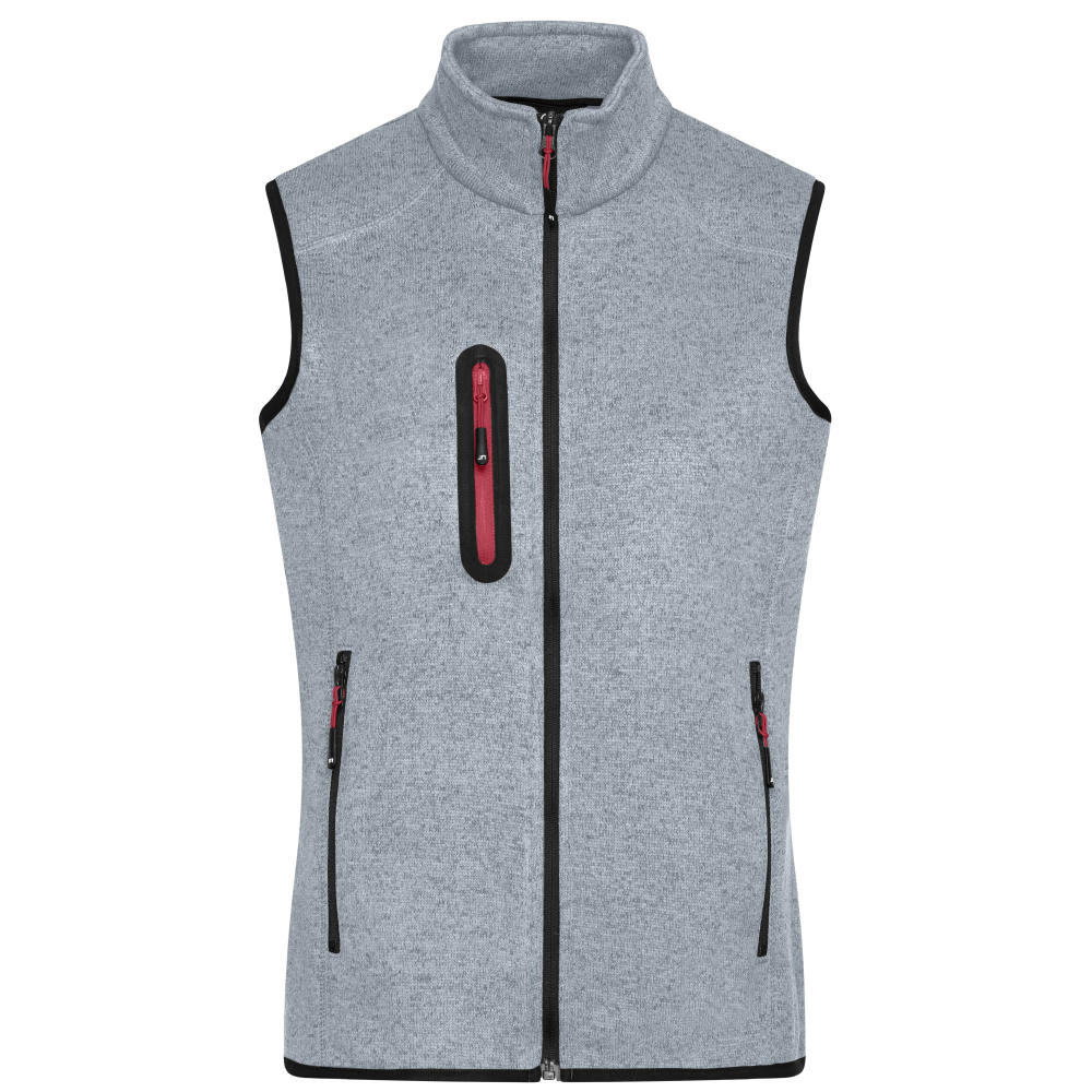 Ladies' Knitted Fleece Vest - Strickfleece Weste mit Stehkragen