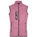 Ladies' Knitted Fleece Vest - Strickfleece Weste mit Stehkragen
