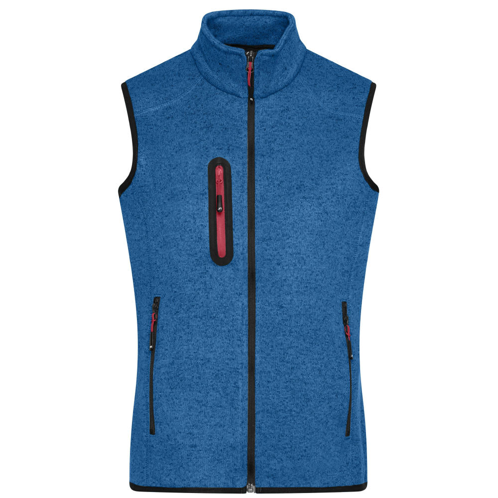 Men's Knitted Fleece Vest - Strickfleece Weste mit Stehkragen