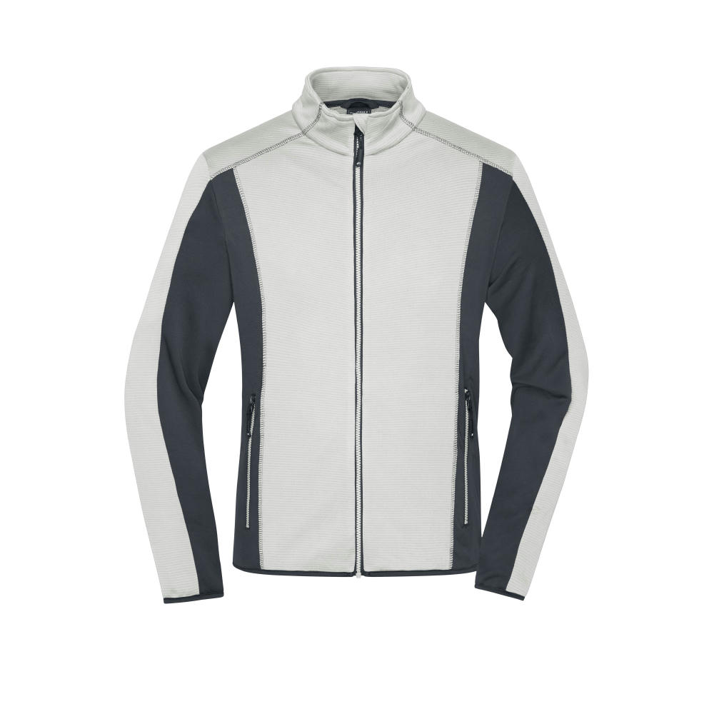 Men's Structure Fleece Jacket-Stretchfleecejacke im sportlichen Look