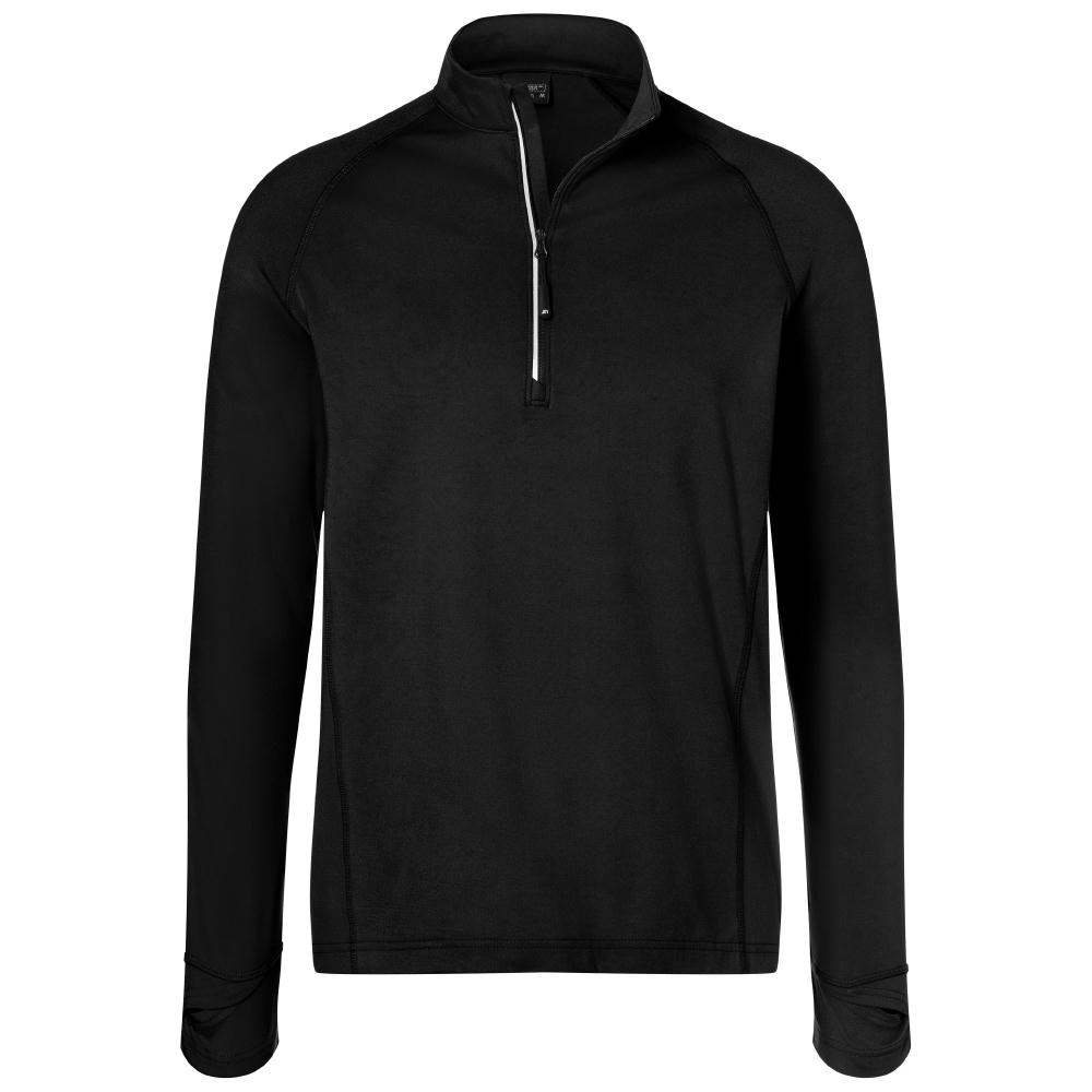 Men's Sports Shirt Half-Zip-Langarm-Shirt mit Reißverschluss für Sport und Freizeit