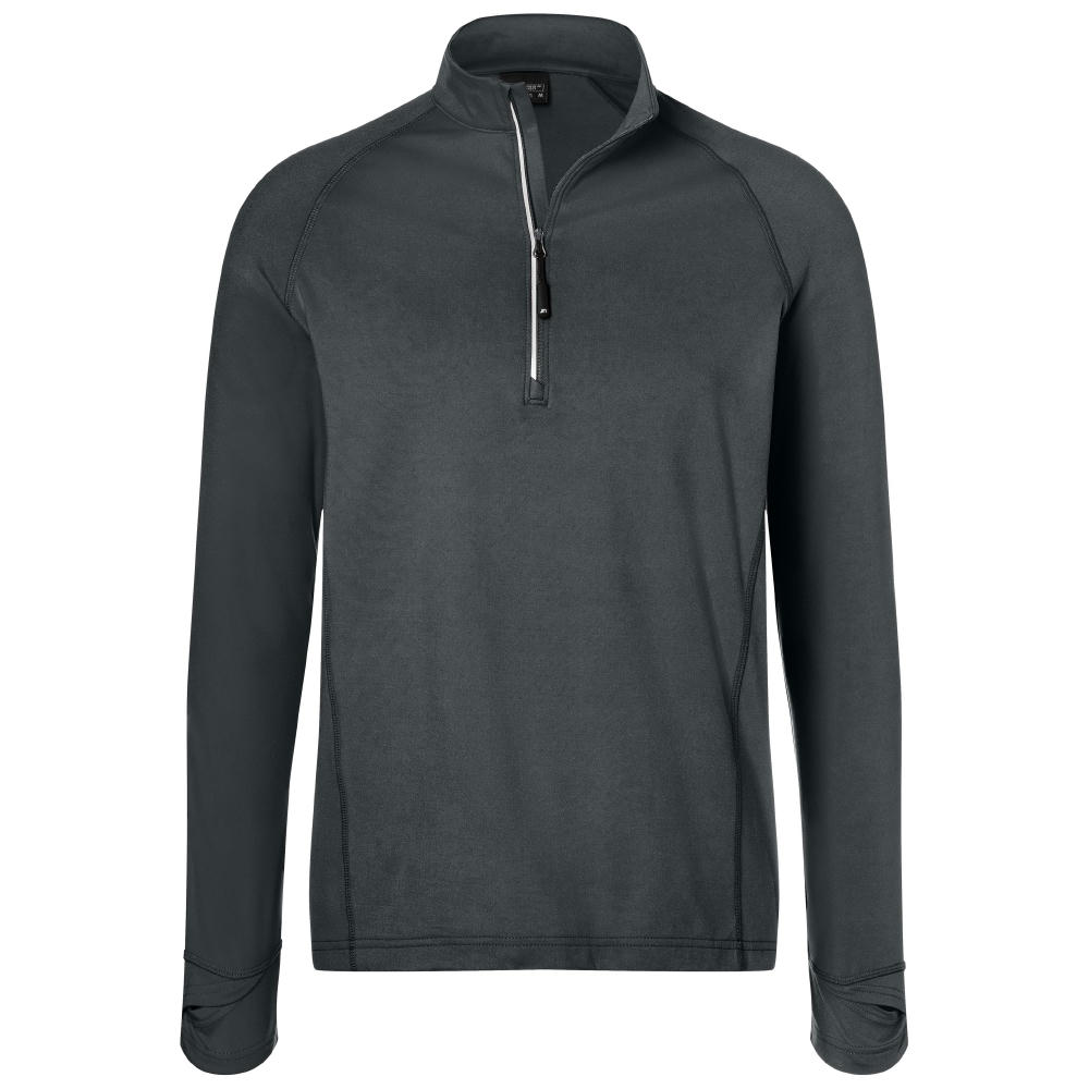 Men's Sports Shirt Half-Zip-Langarm-Shirt mit Reißverschluss für Sport und Freizeit