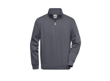 Workwear Half Zip Sweat-Sweatshirt mit Stehkragen und Reißverschluss