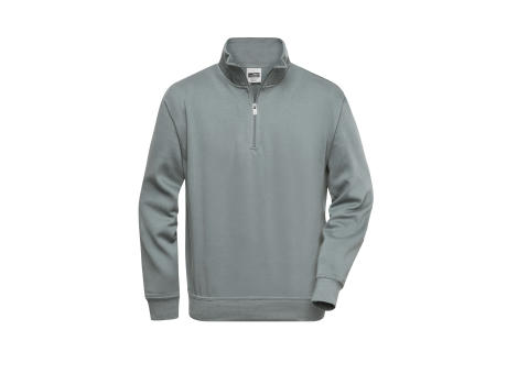 Workwear Half Zip Sweat-Sweatshirt mit Stehkragen und Reißverschluss