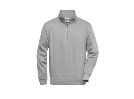 Workwear Half Zip Sweat-Sweatshirt mit Stehkragen und Reißverschluss