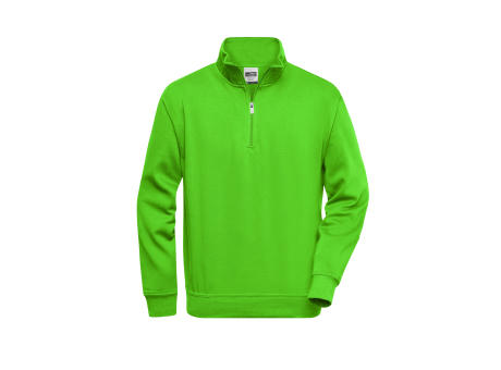 Workwear Half Zip Sweat-Sweatshirt mit Stehkragen und Reißverschluss