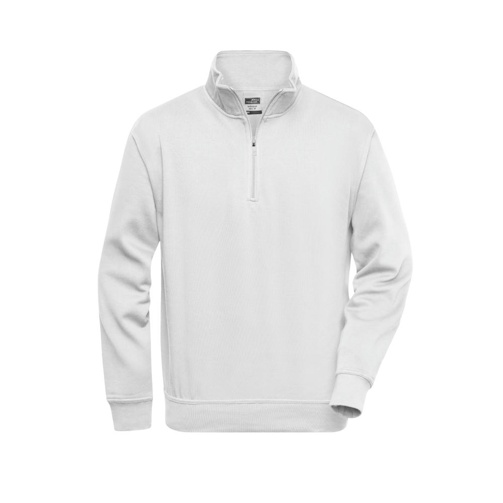 Workwear Half Zip Sweat-Sweatshirt mit Stehkragen und Reißverschluss