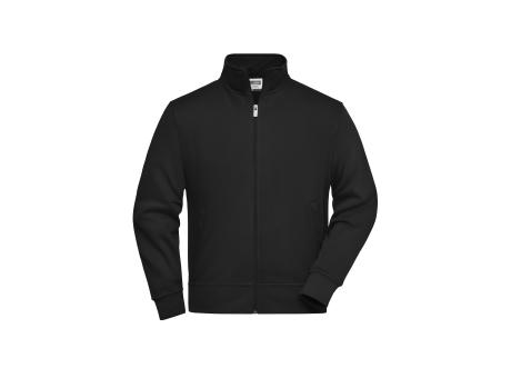 Workwear Sweat Jacket-Sweatjacke mit Stehkragen und Reißverschluss