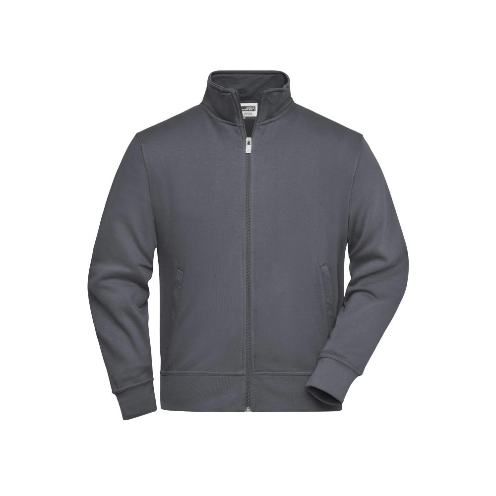 Workwear Sweat Jacket - Sweatjacke mit Stehkragen und Reißverschluss