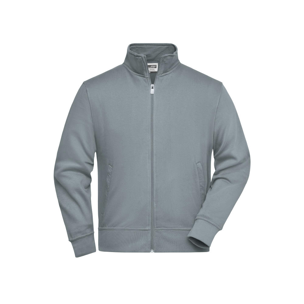 Workwear Sweat Jacket - Sweatjacke mit Stehkragen und Reißverschluss