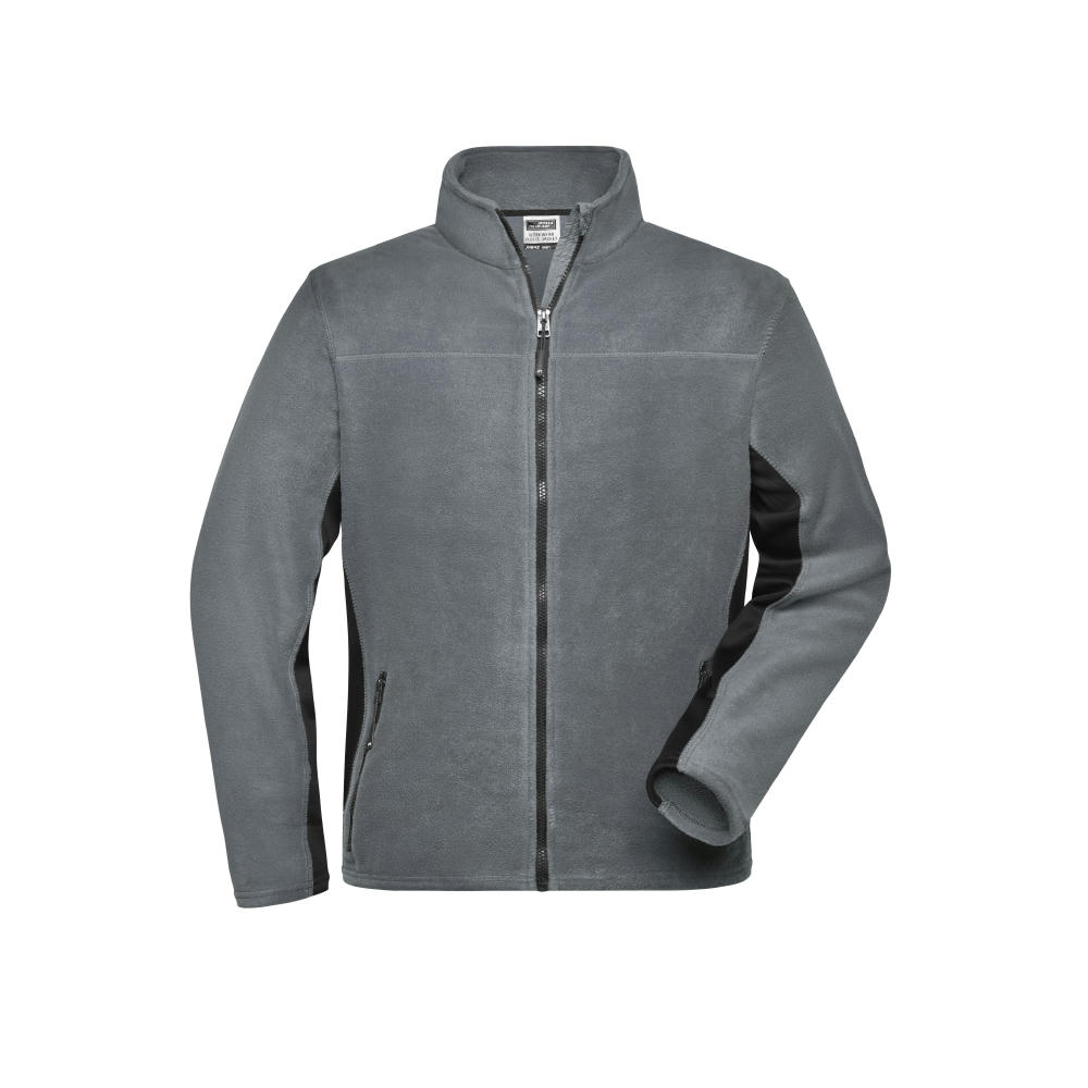 Men's Workwear Fleece Jacket - STRONG - - Strapazierfähige Fleecejacke im Materialmix