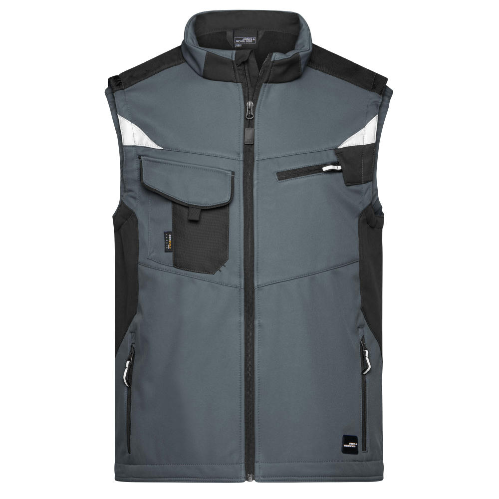 Workwear Softshell Vest - STRONG - - Professionelle Softshellweste mit hochwertiger Ausstattung