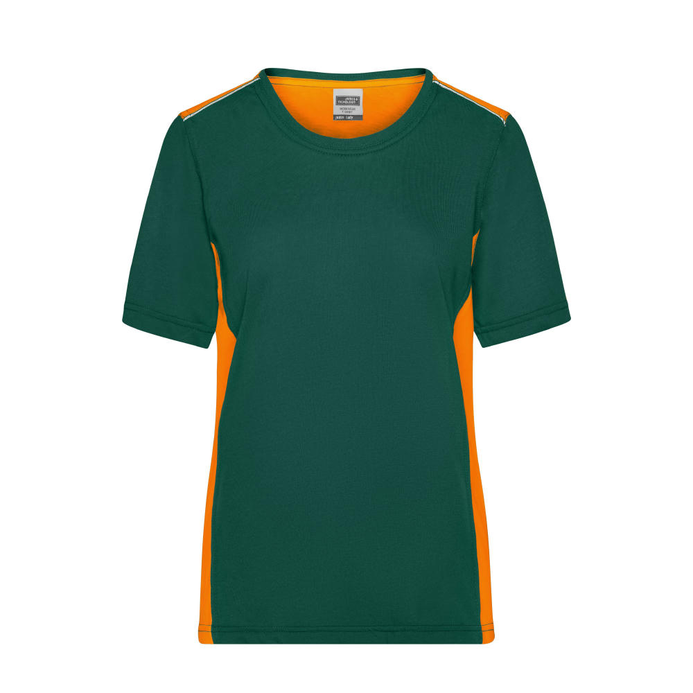Ladies' Workwear T-Shirt - COLOR --Strapazierfähiges und pflegeleichtes T-Shirt mit Kontrasteinsätzen