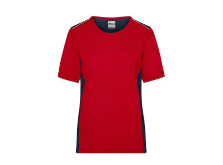 Ladies' Workwear T-Shirt - COLOR --Strapazierfähiges und pflegeleichtes T-Shirt mit Kontrasteinsätzen