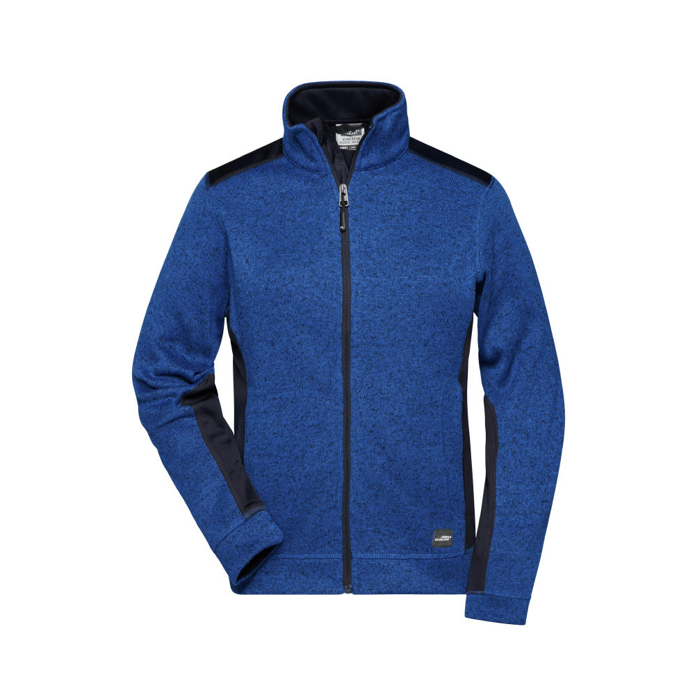Ladies' Knitted Workwear Fleece Jacket - STRONG - - Pflegeleichte Strickfleece Jacke im Materialmix