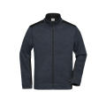 Men's Knitted Workwear Fleece Jacket - STRONG - - Pflegeleichte Strickfleece Jacke im Materialmix