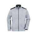 Men's Knitted Workwear Fleece Jacket - STRONG - - Pflegeleichte Strickfleece Jacke im Materialmix