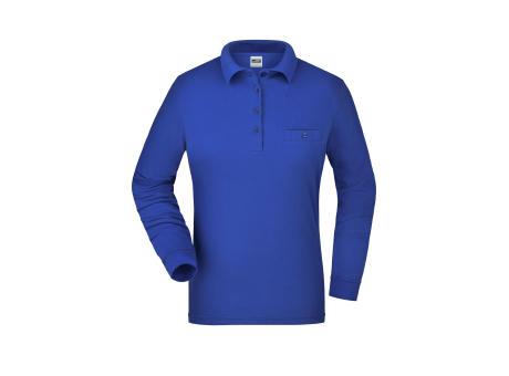 Ladies' Workwear Polo Pocket Longsleeve-Pflegeleichtes und strapazierfähiges Langarm Polo mit Brusttasche