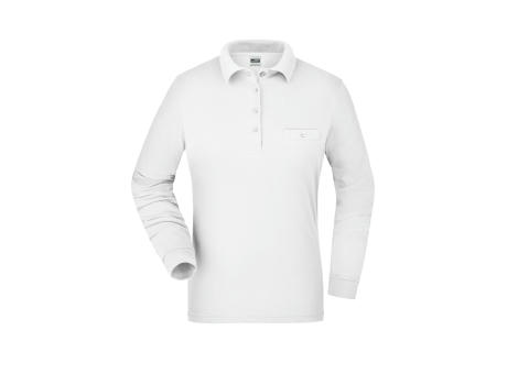 Ladies' Workwear Polo Pocket Longsleeve-Pflegeleichtes und strapazierfähiges Langarm Polo mit Brusttasche