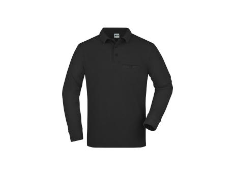 Men's Workwear Polo Pocket Longsleeve-Pflegeleichtes und strapazierfähiges Langarm Polo mit Brusttasche