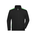 Workwear Half-Zip Sweat - COLOR - - Sweatshirt mit Stehkragen, Reißverschluss und Kontrasteinsätzen