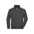 Workwear Half-Zip Sweat - COLOR --Sweatshirt mit Stehkragen, Reißverschluss und Kontrasteinsätzen