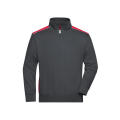 Workwear Half-Zip Sweat - COLOR - - Sweatshirt mit Stehkragen, Reißverschluss und Kontrasteinsätzen