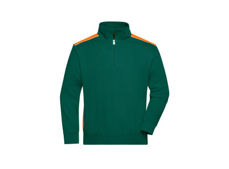 Workwear Half-Zip Sweat - COLOR --Sweatshirt mit Stehkragen, Reißverschluss und Kontrasteinsätzen